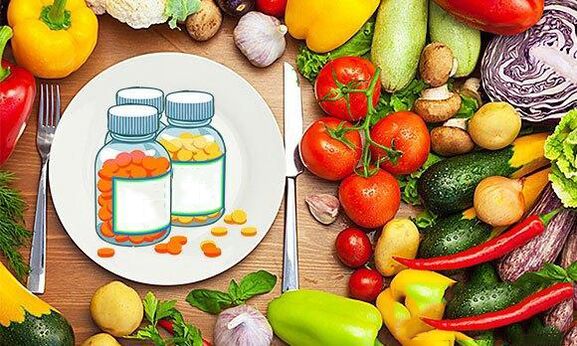 Vitaminer i produkter for å øke styrken